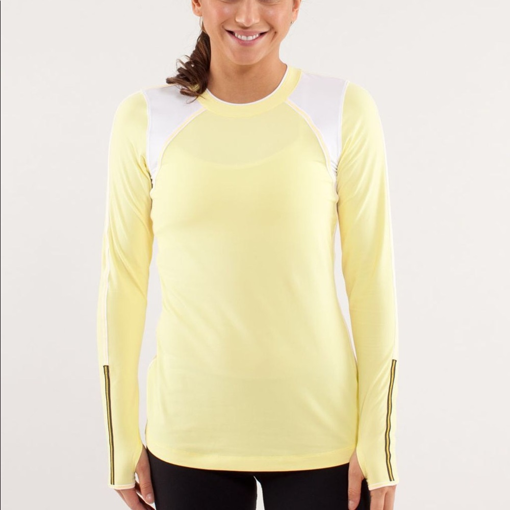 Lululemon Run: Layer Me Long Sleeve
Lemon / White